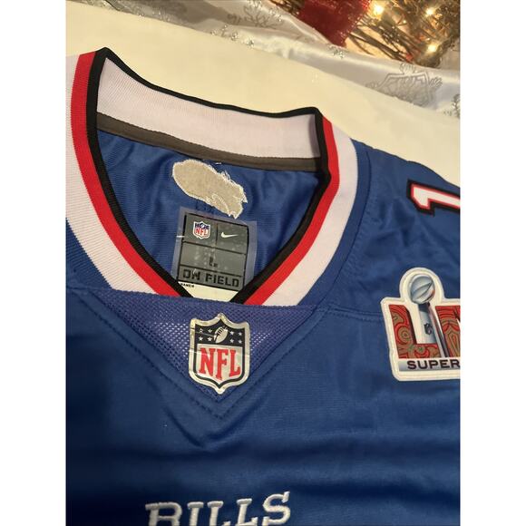 Buffalo Bills Nike NFL On Field Jersey #17 Josh Allen Player Size L. SUPER BOWL - Picture 3 of 8